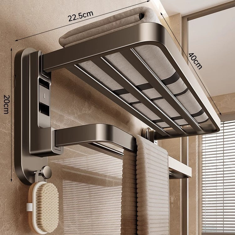 Foldable Suction Cup Towel Rack, Space-Saving