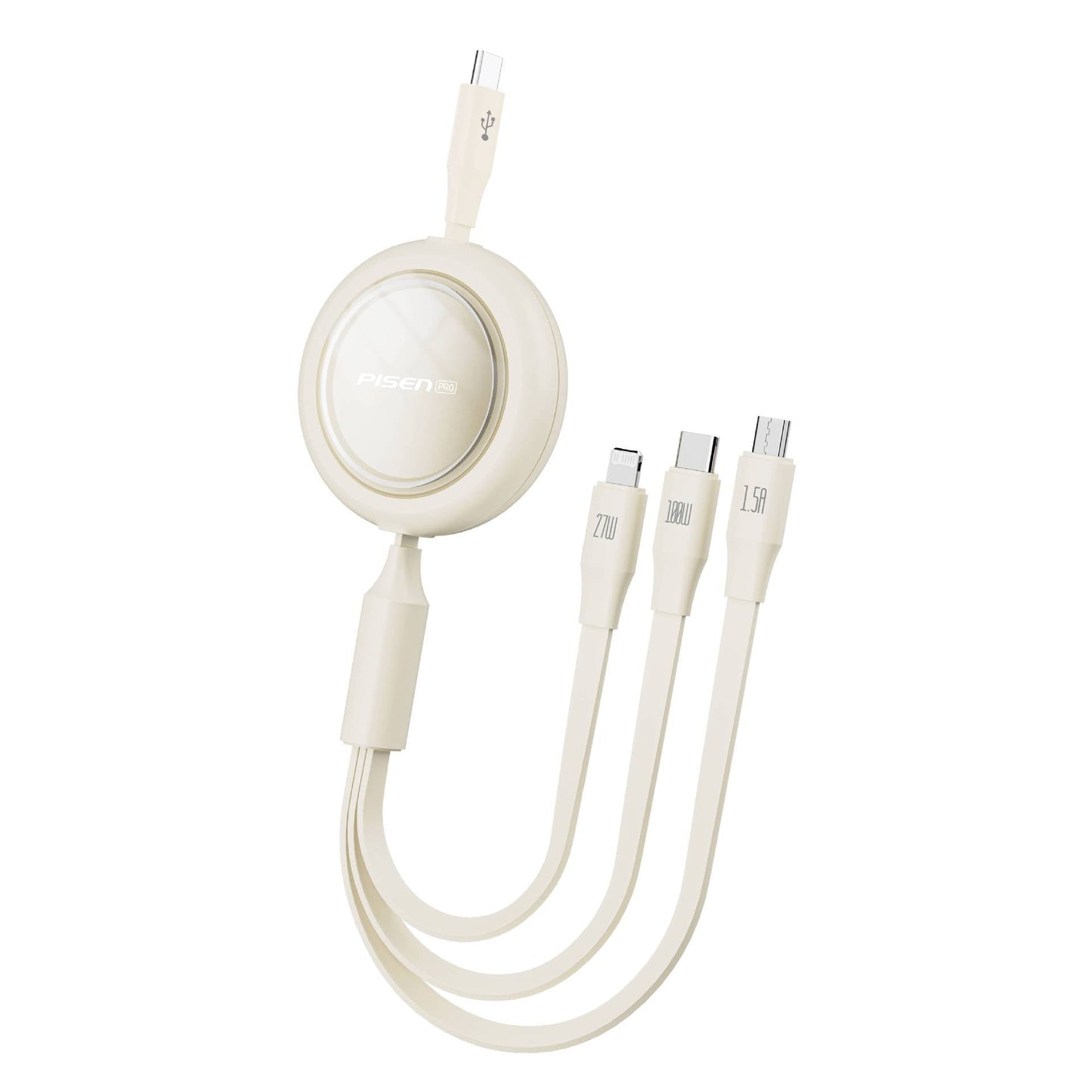 Versatile 3-in-1 Charging Cable, Efficient Design