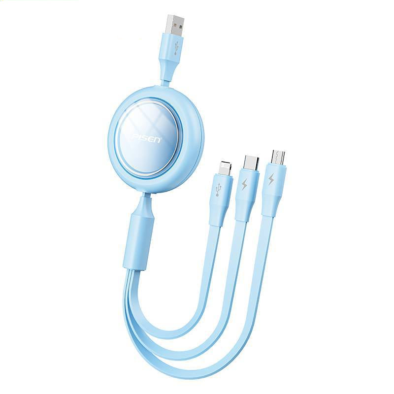 Versatile 3-in-1 Charging Cable, Efficient Design