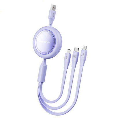 Versatile 3-in-1 Charging Cable, Efficient Design