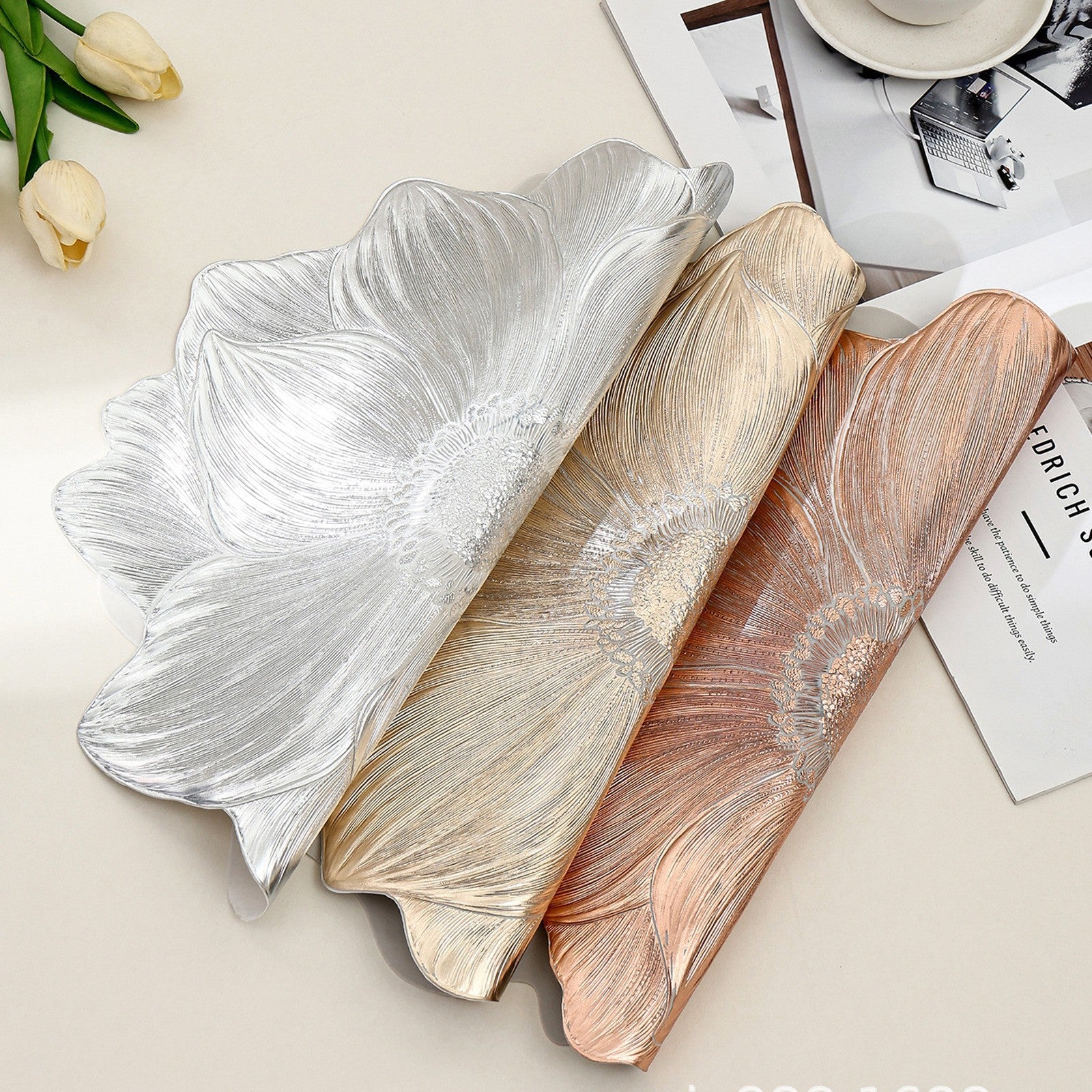 Floral Tableware Set, Oil-Repellent and Durable
