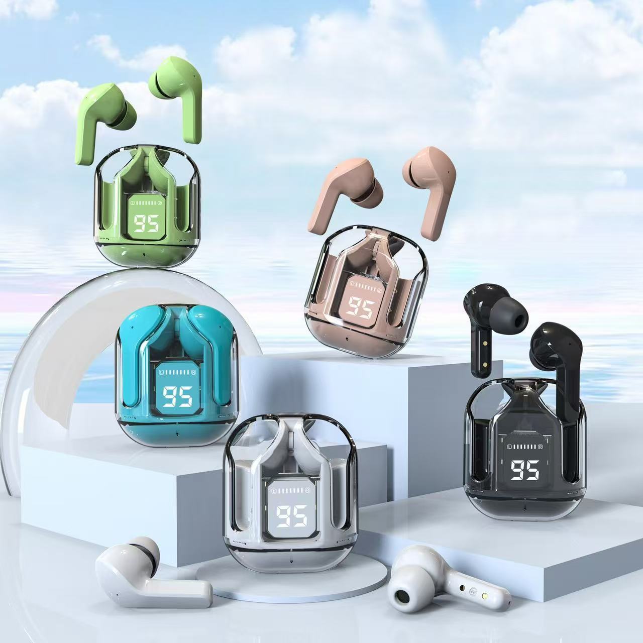 Smart Bluetooth Headphones, Stylish LED Display