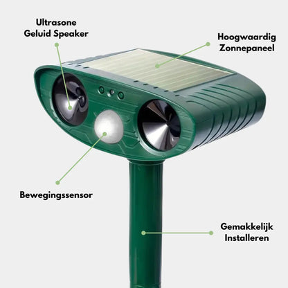 Solar-Operated Wildlife Deterrent, Ultrasonic Sound
