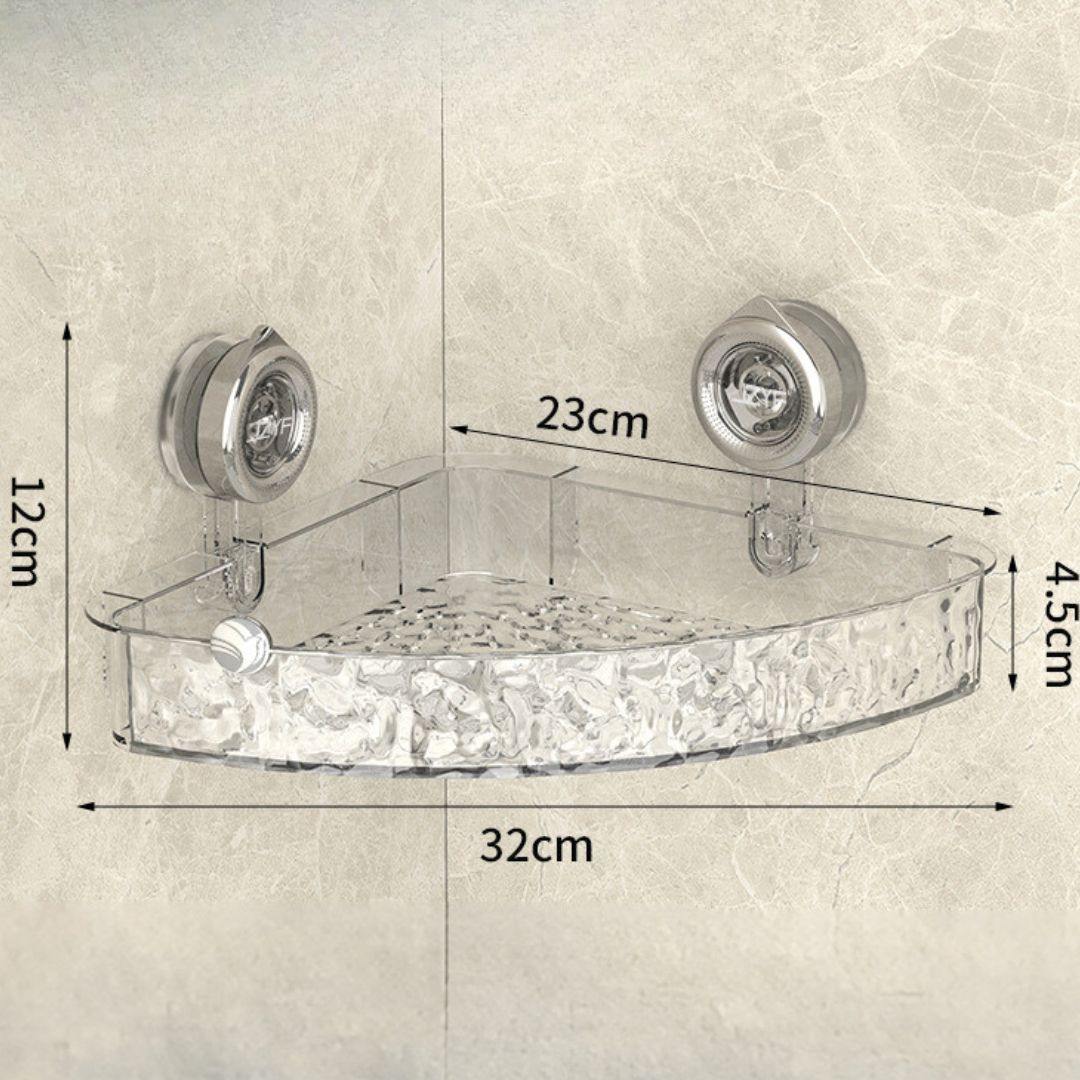 Corner Shelf Organizer, Suction Cup Design