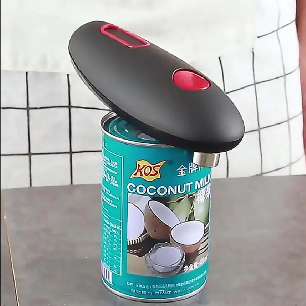 Automatic can opener, one-button operation