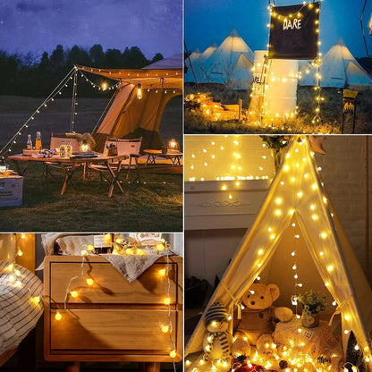 Outdoor Lighting, Solar-Illuminated String Lights