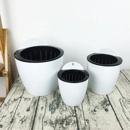 Modern Self-Watering Hanging Planter, Wall-Mounted Design