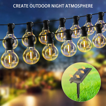 Outdoor Lighting, Ambiant Solar Bulb String Lights, Decorative Illumination