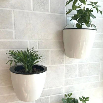 Modern Self-Watering Hanging Planter, Wall-Mounted Design