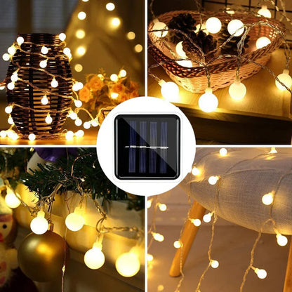 Outdoor Lighting, Solar-Illuminated String Lights