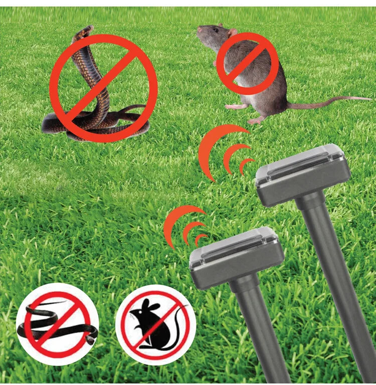 Solar-Operated Snake and Pest Repeller, Ultrasonic Technology