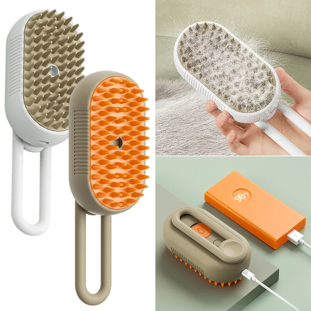 Steam Pet Grooming Brush, Enhanced Care
