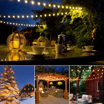 Outdoor Lighting, Ambiant Solar Bulb String Lights, Decorative Illumination