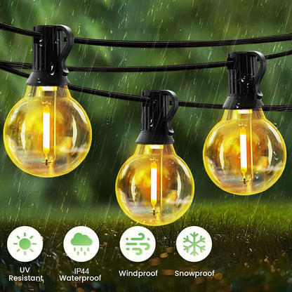 Outdoor Lighting, Ambiant Solar Bulb String Lights, Decorative Illumination