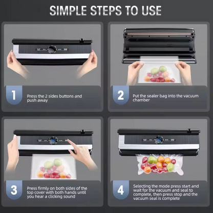 Versatile 8-in-1 Vacuum Sealer with Built-in Film Cutter
