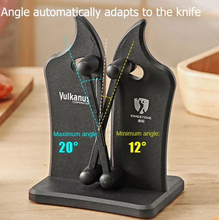 Versatile Knife Sharpener, Triple-Action