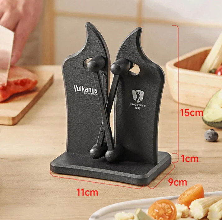 Versatile Knife Sharpener, Triple-Action