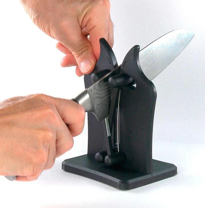Versatile Knife Sharpener, Triple-Action