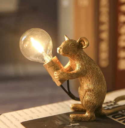 Charming Mouse Table Lamp, Whimsical Design