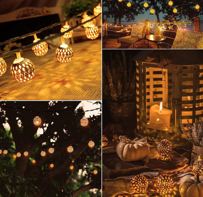Decorative Solar String Lights, Weatherproof Design