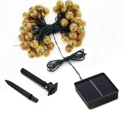 Decorative Solar String Lights, Weatherproof Design