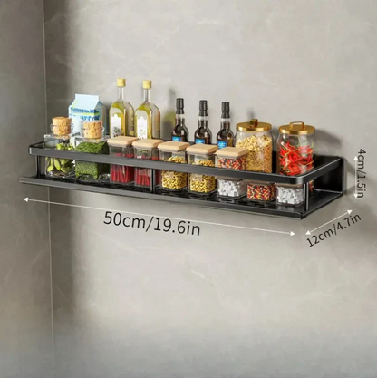 Contemporary Gray Kitchen Shelf, Stylish Design