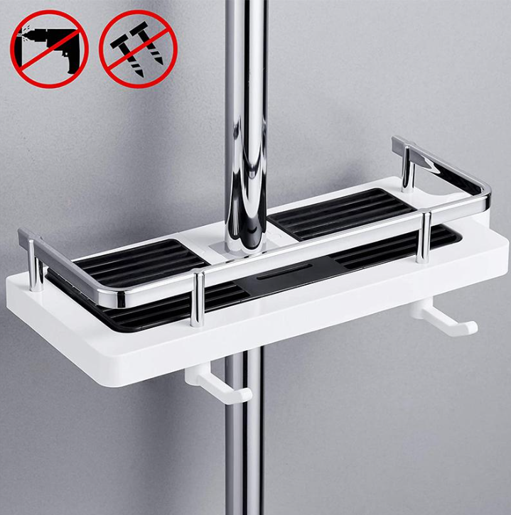 Compact Shower Shelf, Space-Optimizing Design