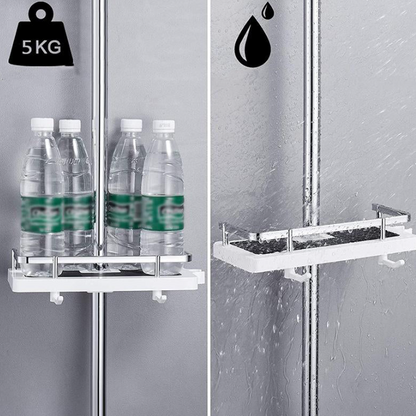 Compact Shower Shelf, Space-Optimizing Design