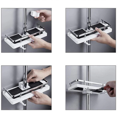 Compact Shower Shelf, Space-Optimizing Design