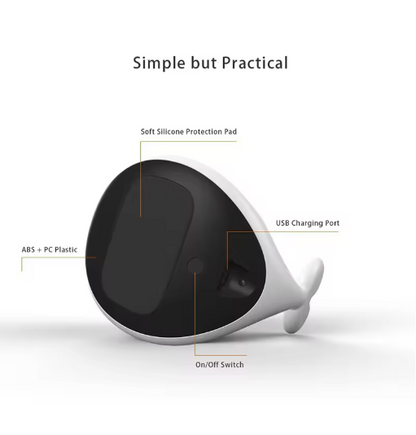 Color-Changing Whale Night Light, Charming Design