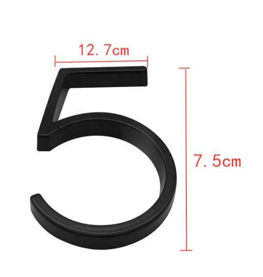 BLACK MODERN HOUSE NUMBERS | WEATHERPROOF