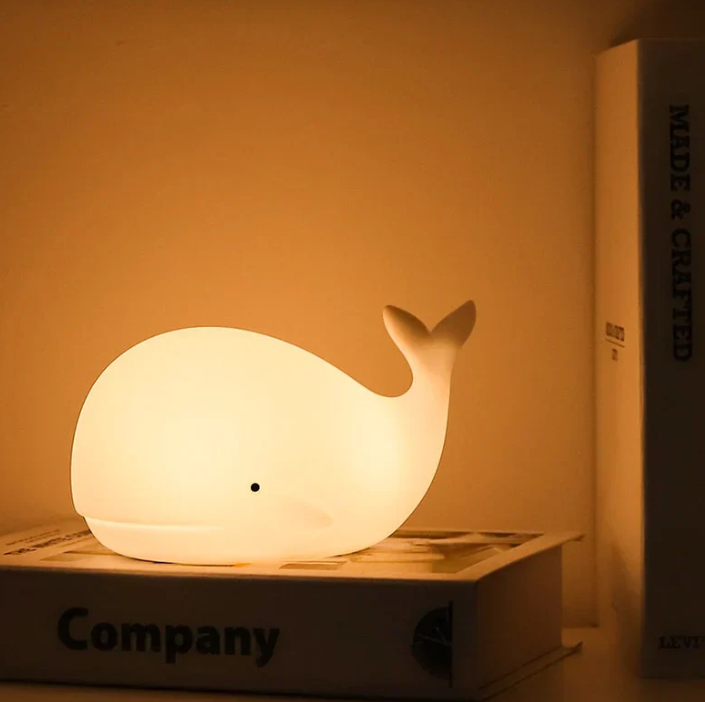 Color-Changing Whale Night Light, Charming Design
