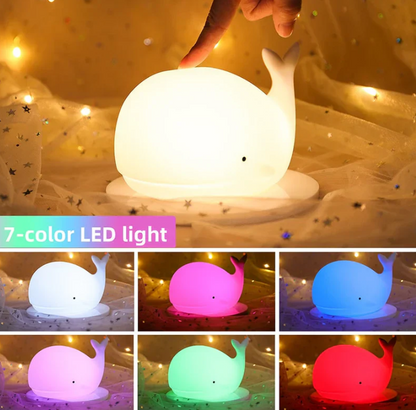 Color-Changing Whale Night Light, Charming Design