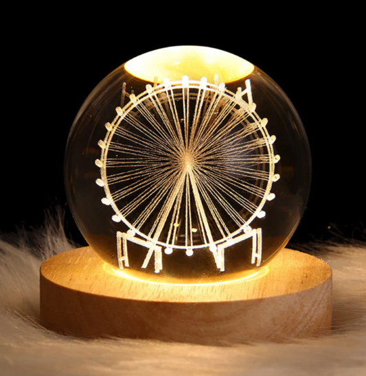 Illuminated 3D Crystal Lamp, Mood Enhancer