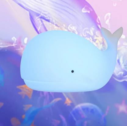 Color-Changing Whale Night Light, Charming Design