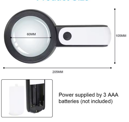 High-Power Magnifying Glass, Ideal for Seniors