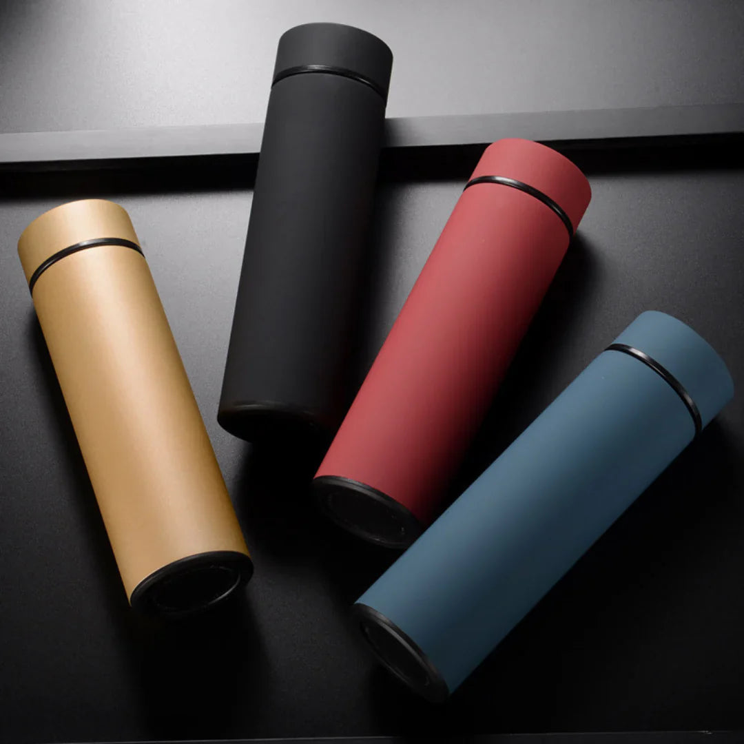 Digital Temperature Indicator Bottle, Stainless Steel Insulated Mug for Hot and Cold Beverages