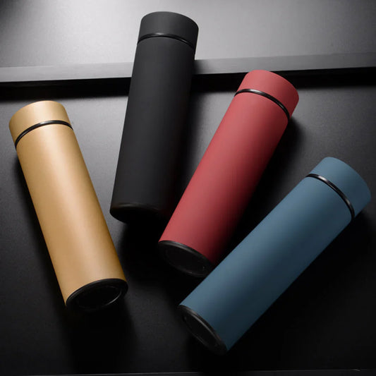 Digital Temperature Indicator Bottle, Stainless Steel Insulated Mug for Hot and Cold Beverages