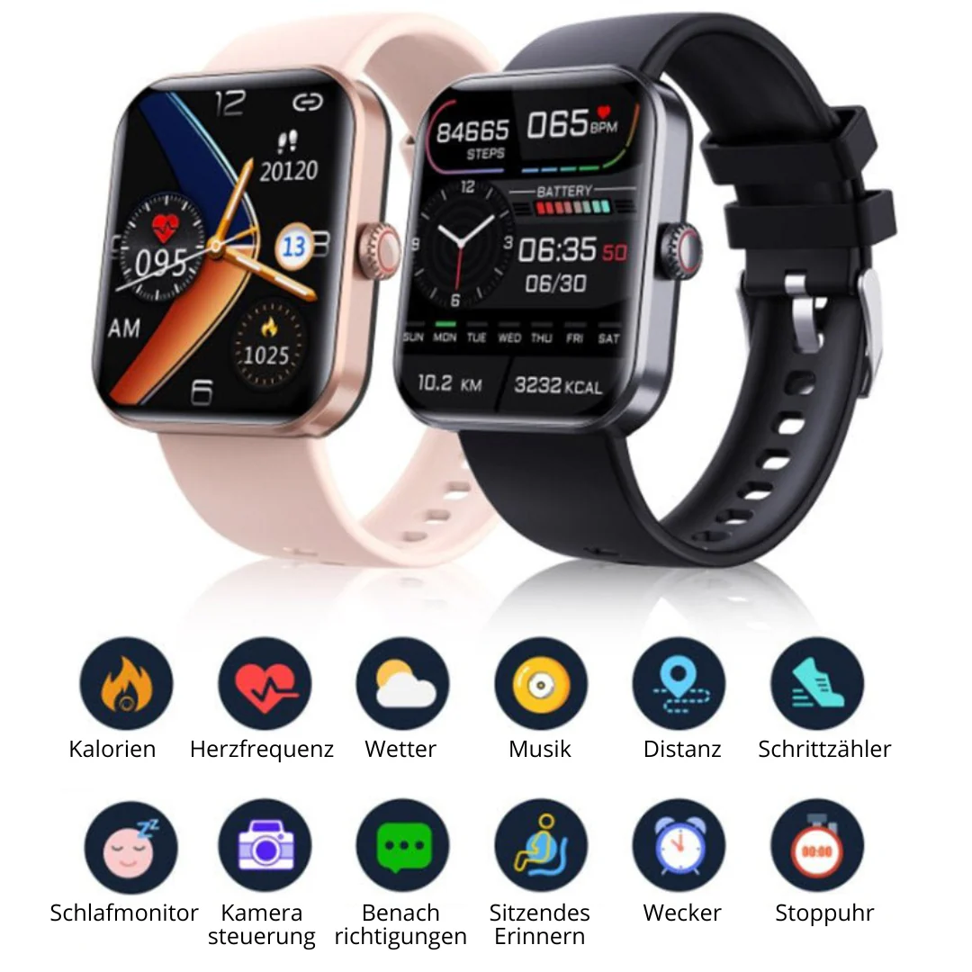Health Monitor Watch With Glucose And Vital Signs Tracking