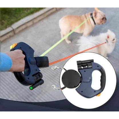 Practical Double Dog Leash, Anti-Tangle Design