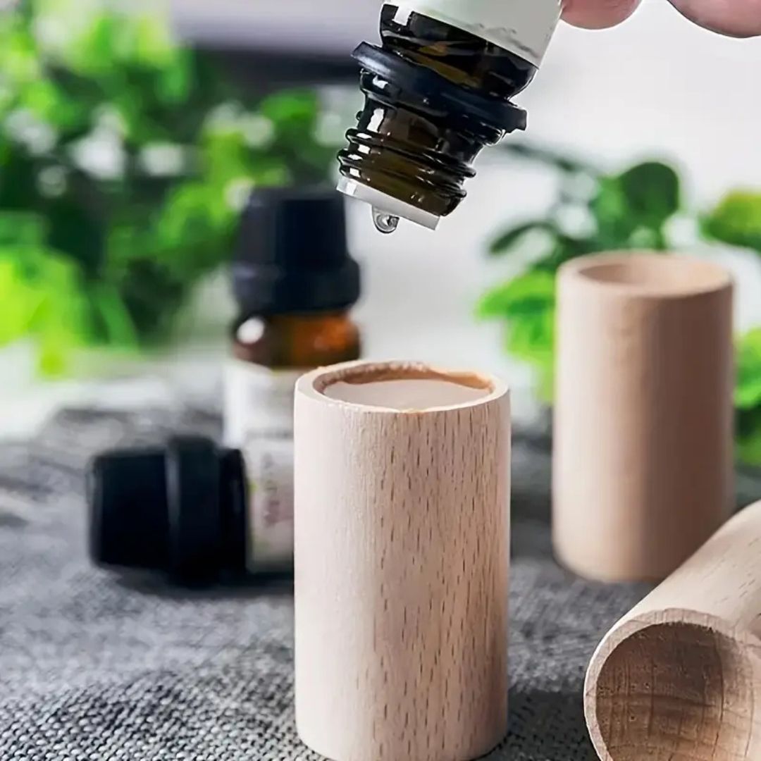 Natural Wood Aroma Diffuser, 3-Piece Set