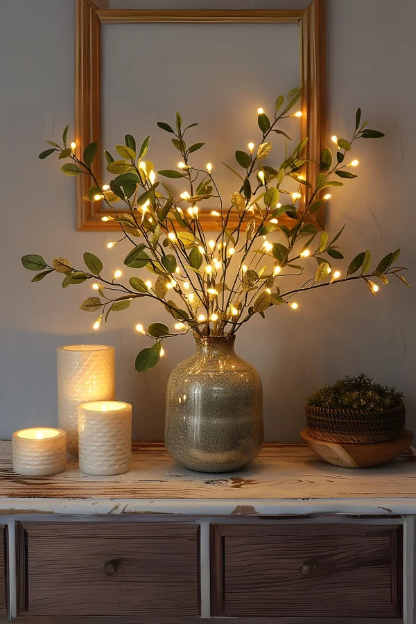 Enchanted Floral Lighted Branch Set  Soft Glow