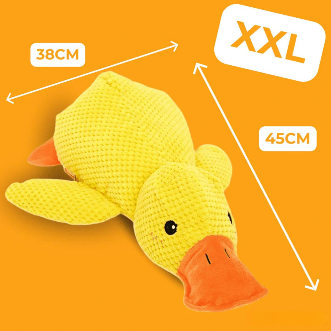 Jouet anti-stress en forme de canard pour chiens, compagnon de jeu apaisant et durable