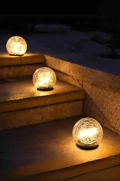Solar Glass Cracked Light Ixie Orb  Enchanting Glow