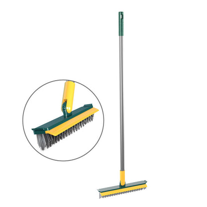 2-in-1 Floor Scrub Brush  V-Shaped Bristles & Rotating Head