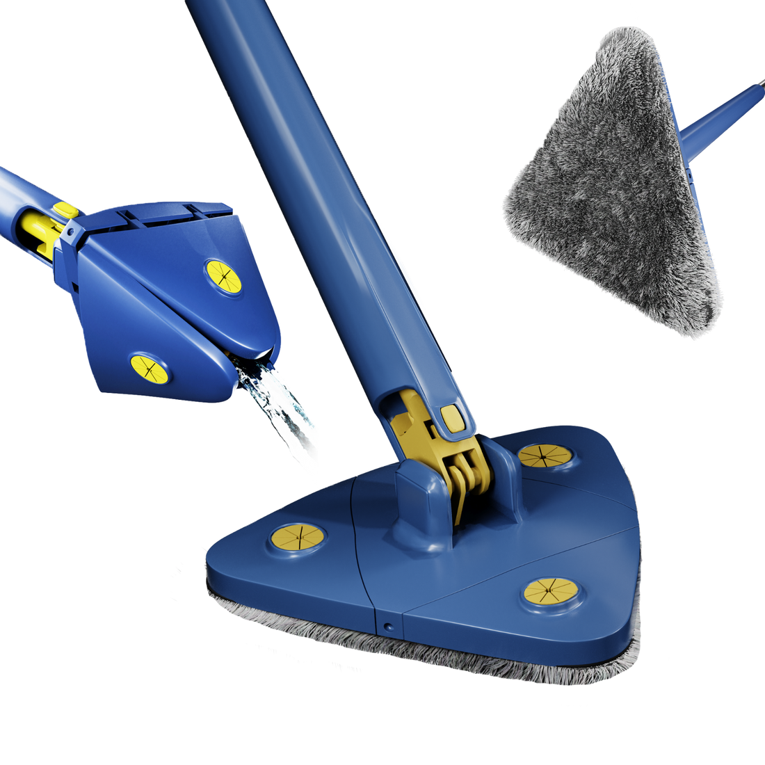 Multi-Surface Triangular Rotating Mop