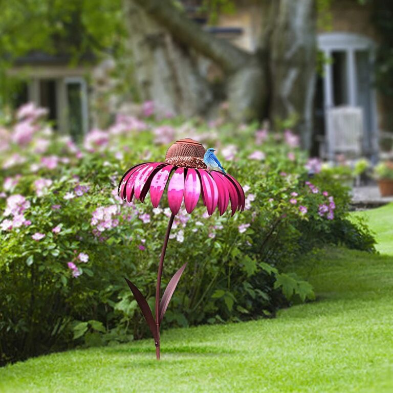 Decorative Bird Feeder Station, Floral Style