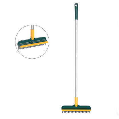 2-in-1 Floor Scrub Brush  V-Shaped Bristles & Rotating Head