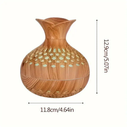 Aromatherapy Humidifier, LED Wood-Look Diffuser