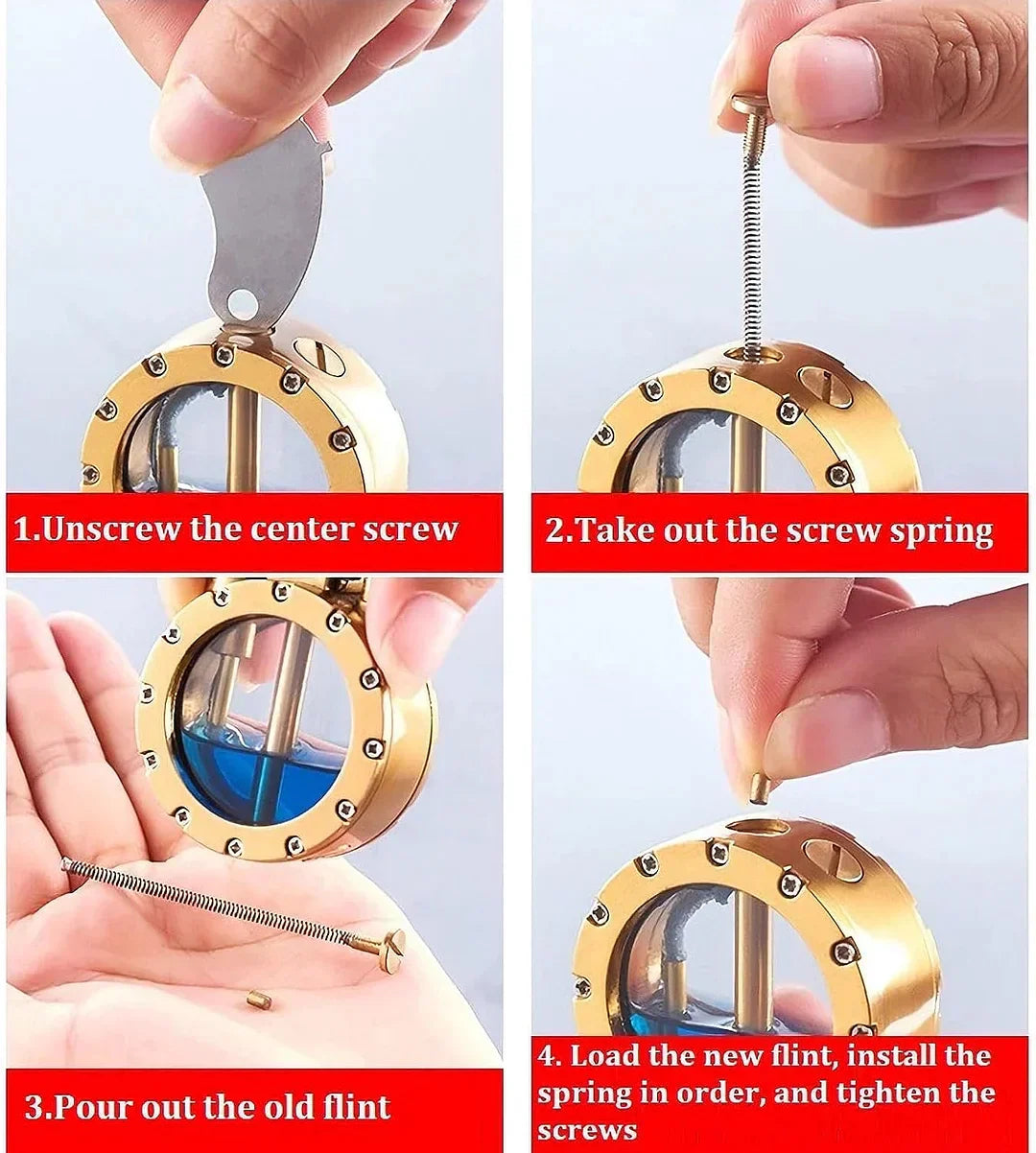 Stylish Fire Antique Transparent Kerosene Lighter